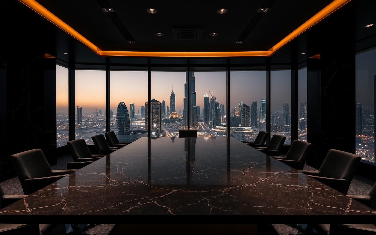 Luxury Dubai boardroom