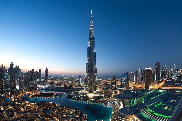 Cinematic Dubai skyline at sunset